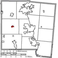 Location of Pleasant Hill in Miami County