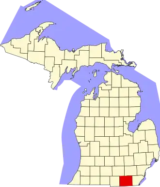 Lenawee County map