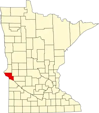 State map highlighting Big Stone County