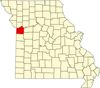 A state map highlighting Jackson County in the northwestern part of the state.