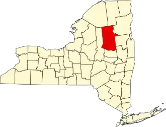 State map highlighting Hamilton County