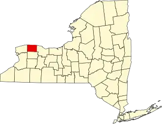 State map highlighting Orleans County