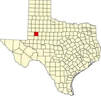 State map highlighting Dawson County