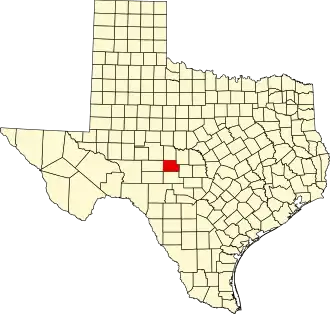 State map highlighting Menard County
