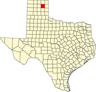 State map highlighting Roberts County