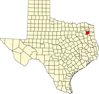 State map highlighting Upshur County