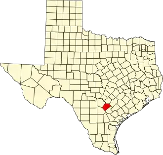 State map highlighting Wilson County