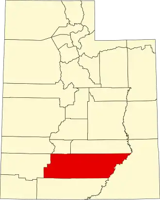 State map highlighting Garfield County