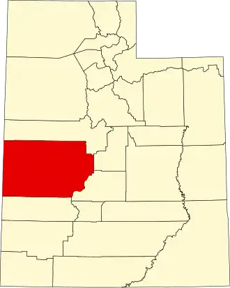 State map highlighting Millard County
