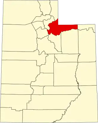 State map highlighting Summit County