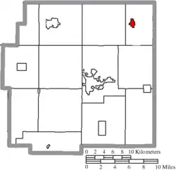 Location of Sycamore in Wyandot County