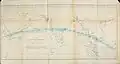 Map of the forecast path of the total eclipse, Archives des missions scientifiques et littéraires, 1868.