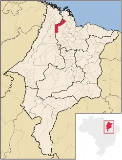 Location of Santa Helena in the State of Maranhão
