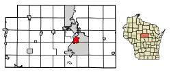 Location of Rothschild in Marathon County, Wisconsin.