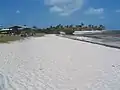 Beachfront pavilion and shoreline