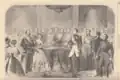 Drawing of the marriage of Prince Napoleon and Maria Clotilde of Savoy, 1859