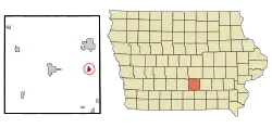 Location of Harvey, Iowa