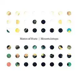 The cover features a mountain being partially covered by dots. The band's name and album title are centered on the cover, colored in black.