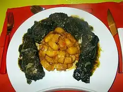 Bongo'o tjobi and banana plantain.