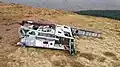 Aircraft wreckage on northwest slope, looking south