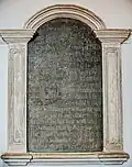 Memorial for Revd Richard Redding in the Hastings chapel