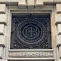 Metalwork with the initials C[G]ER on the Rue d'Argent/Zilverstraat