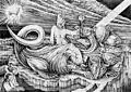 Apocalypse 02, drawing, 70x50cm, 2007.