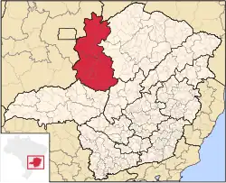 Location of Noroeste de Minas