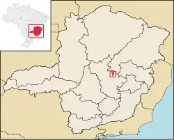 Location within Minas Gerais