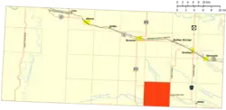 Location of Minnehaha Township