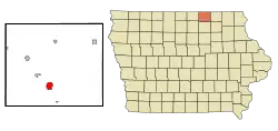 Location of Osage, Iowa