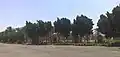 The entrance to the first gate leading to the farms surrounding the monastery, and then the monastery itself after 2.2 kilometers.
