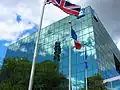 Moncton Place, a modern 6 storey Glass Tower building is the regional headquarters of the Bank of Montreal. This infrastructure has a pedway to the City Hall and the Blue Cross complex.
