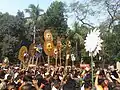 Sun motifs in the Mangal Shobhajatra, 2015