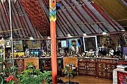 Interior of a shamanic temple in Ulaanbaatar