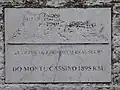 Close up of the smaller memorial (back)