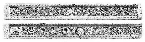 Mora doorjamb with grapevine design, probably belonging to a Vrishni Temple at Mora, near Mathura, circa 15 CE. State Museum Lucknow, SML J.526.[59]
