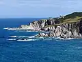 View of the lighthouse from Morte Point