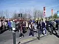 Good Friday walk crossing Princess Road