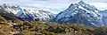 Left to right: Ngatimamoe Peak, Pyramid Peak, Mount Suter, Mount Christina.