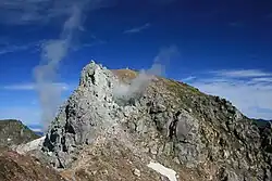 northern peak and volcanic gases