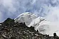 The top of the pass, and a mountain overlooking the pass.