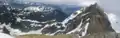Flower Ridge (left), Price Pass (center) and Mt Rosseau (right)