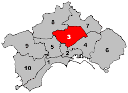 Location within Naples