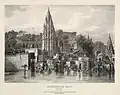 Manikarnika Ghat Benares from the river by James Prinsep, 1832. Tarakeshwar temple on the left. .