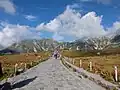 The trail from Murodo St. to Murodo plateau
