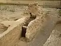 Drainage channel of the orchestra of the Roman Theater of Zaragoza (Caesaraugusta)