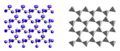 Phyllosilicate, mica group, muscovite (red: Si, blue: O)