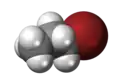 Spacefill model of 1-Bromopropane