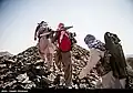 A group of NAJA border guard rangers patrolling near the Iran-Pakistan border